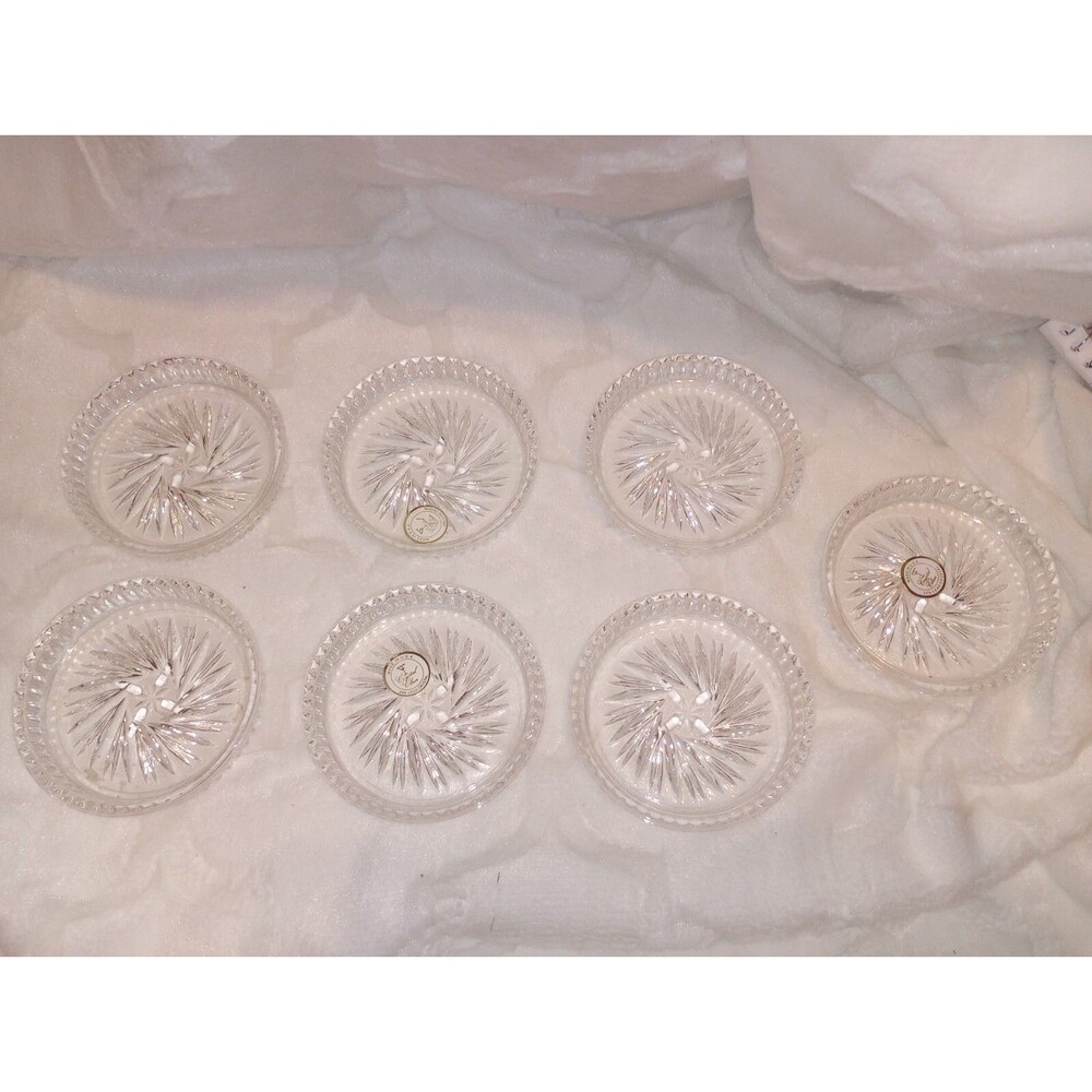 Adria Pinwheel Coasters By Crystal Clear 3.5" Set Of 7 Vintage Boho Decor
